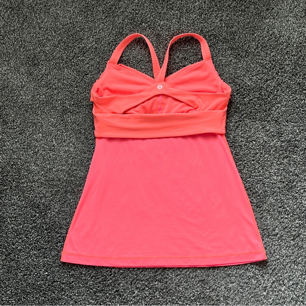 lululemon athletica Orange Wrap It Up Tank Size 8 - Picture 4 of 8